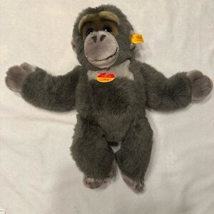 Steiff Dark Gray Plush Gorilla